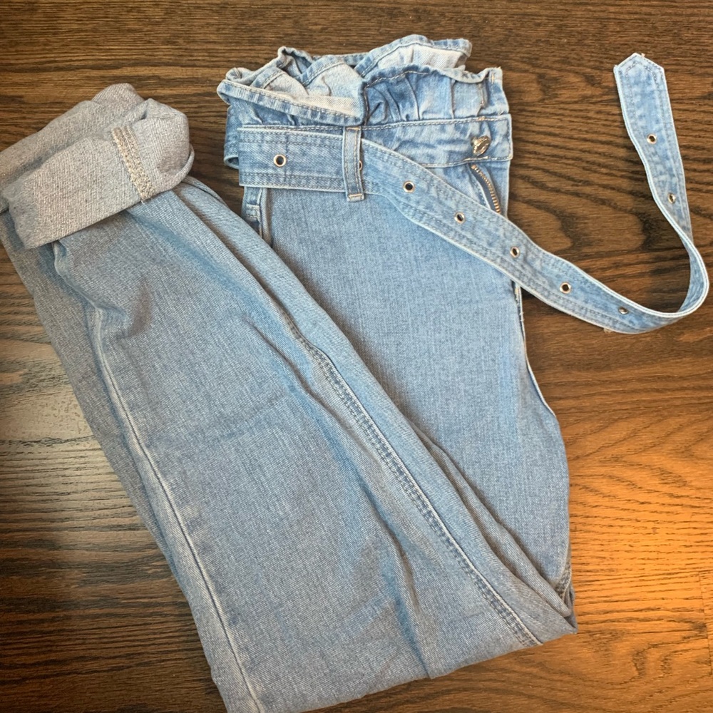 Missguided Paperbag High Waisted BF Jeans